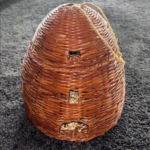Woven Brown Beehive Basket